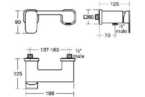 Смеситель для душа Ideal Standard Tonic II хром - 2