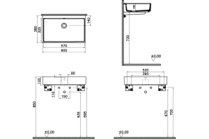 Раковина накладная VitrA Archiplan 60 белый - 2