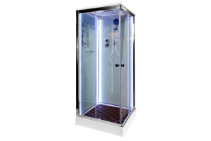 Душевая кабина Deto K 100х100 с подсветкой, хром (K401SLED) - 2