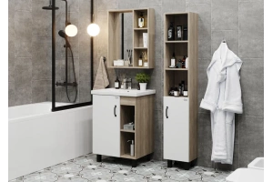 Комплект мебели Onika Тимбер ФОСТЕР-60 белый матовый/дуб сонома (106115) - 2