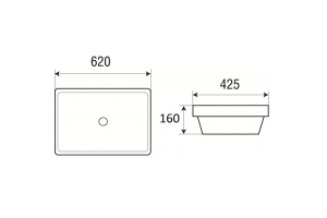 Раковина встраиваемая Weltwasser WW DEILBACH 6051 62 белый (10000003893) - 2