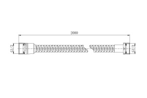 Шланг для душа 200 см AQUATEK AQ2102CR - 2