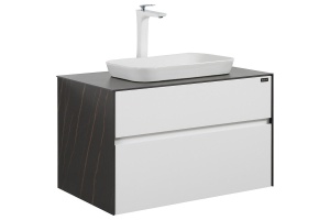 Тумба с раковиной Black&White Universell 80 белая матовая - 2