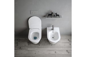 Унитаз подвесной Boheme Avva с крышкой белый матовый - 3