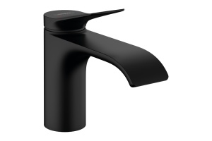 Смеситель для раковины Hansgrohe Vivenis 80 с донным клапаном черный матовый