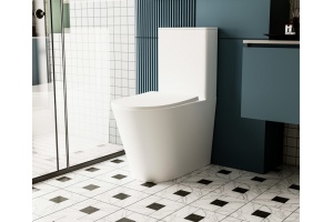 Унитаз ABBER Bequem AC1112TMW компакт белый матовый, безободковый - 3