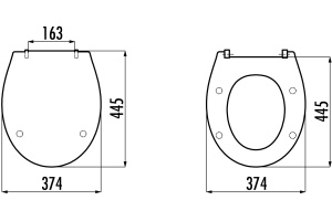 Крышка-сиденье Creavit Jaws/Amorf KC4090 с микролифтом, ультратонкая - 2