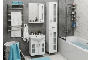 Тумба под раковину Onika Кристалл 55 ver. Балтика белый - 2