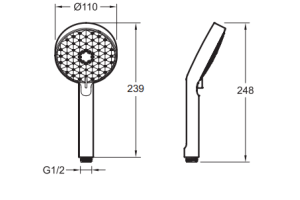 Душевая лейка Jacob Delafon Awaken E72415RU-CP - 2