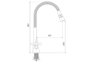 Смеситель для кухни Gappo золотой - 2