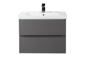 TECHNO База под раковину подвесная с двумя выкатными ящиками, Смоки софт AM-Techno-700-2C-SO-ZB815 - 2