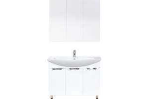 Тумба для комплекта Misty Лаванда 105 белая эмаль, прямая - 2