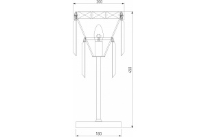 Настольная лампа декоративная Eurosvet Elegante 01136/1 хром/прозрачный хрусталь Strotskis - 2
