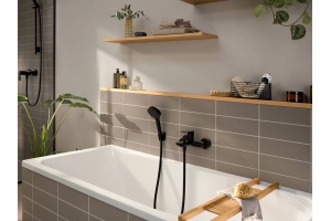 Смеситель для ванны с душем Hansgrohe Rebris E черный матовый - 2