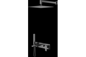 Душевой комплект Boheme Qubic темный хром матовый