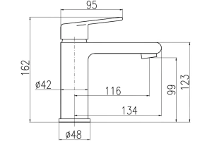Смеситель для раковины Rav Slezak Colorado золото - 2