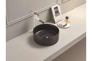 Раковина накладная CeramaLux MNC 36.5 см под камень/черный (C1114)