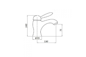 Смеситель для раковины Magliezza Grosso bianco хром (50125-cr) - 2