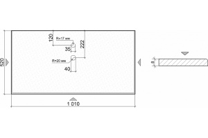 Столешница под раковину Armadi Art Lucido 100 розовый - 3