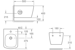 Биде подвесное Allen Brau Liberty 4.33005.20 - 2