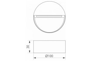 Уличный настенный светодиодный светильник Arlight LGD-Trace-R100-4W Warm3000 029959 - 3