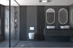 Комплект унитаза с инсталляцией Abber Bequem с кнопкой смыва хром - 3