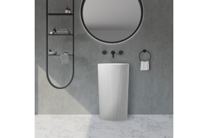 Раковина напольная Abber Stein 50х50 белый матовый - 2