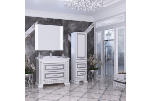 Тумба для комплекта Opadiris Оникс 100 серебро - 2