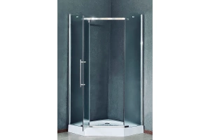 Душевой уголок Royal Bath TR 90х90 профиль хром стекло рифленое  - 3