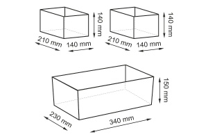 Набор корзин WasserKRAFT Mindel 60х15х23 WB-850 Set Серый - 2