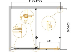 Душевой уголок Cezares Stream AH 1 120/90 C Cr - 3