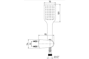 Душевой гарнитур E.C.A Tiera 102117342C1EX черный матовый - 2