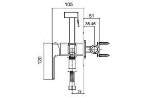 Смеситель с гигиеническим душем Gappo G18 G7218 - 2