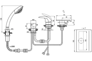 Смеситель на борт ванны Rav Slezak Dunaj хром - 2