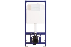 Система инсталляции для унитазов Berges Wasserhaus Novum L1 с белой кнопкой смыва