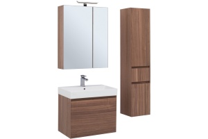 Зеркало-шкаф Aquanet Йорк 70 орех - 2