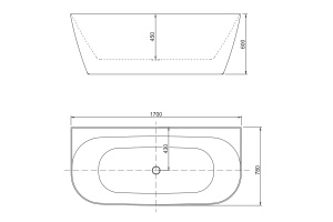 Акриловая ванна Allen Brau Priority 2 170x80, белая - 2