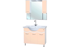 Мебель для ванной Bellezza Мари 105 белая/бежевая