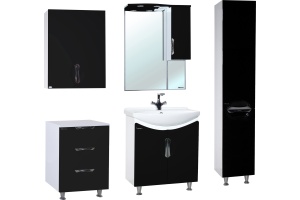 Зеркало-шкаф Bellezza Лагуна 65 R черный - 2