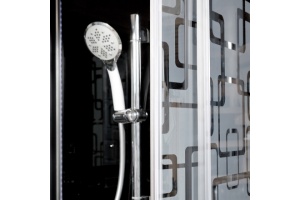 Душевая кабина Deto BM 100х100 с подсветкой и гидромассажем, хром (BM1510NLED+GMBLACK) - 3