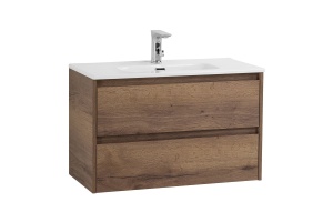 Тумба с раковиной Belbagno Kraft 39 80 темное дерево - 2