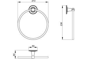 Полотенцедержатель Timo Nelson 150050/00 хром - 2