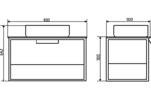 Тумба с раковиной Comforty Кёльн 90-1 дуб темный - 3