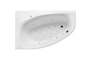 Акриловая ванна Excellent Kameleon 170x110 белая бронза левая с гидромассажем
