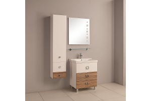 Полка стеклянная Aquaton Альпина 65 хром - 3