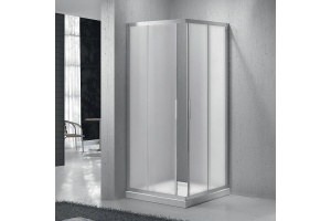 Душевой уголок BelBagno Sela 90х90 профиль хром стекло рифленое - 2