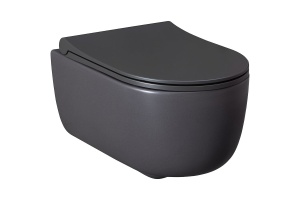 Чаша для подвесного унитаза Allen Brau Priority без сиденья антрацит