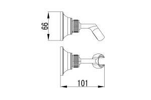 Крепление настенное поворотное для лейки Lemark LM8489C для серии Villa, хром - 2
