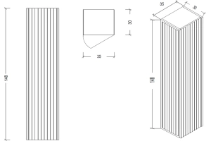 Шкаф-пенал Armadi Art Monaco подвесной бордо глянец - хром - 3