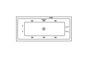 Ванна акриловая Excellent Heaven Slim Smart 170х75 с гидромассажем белый - хром - 3